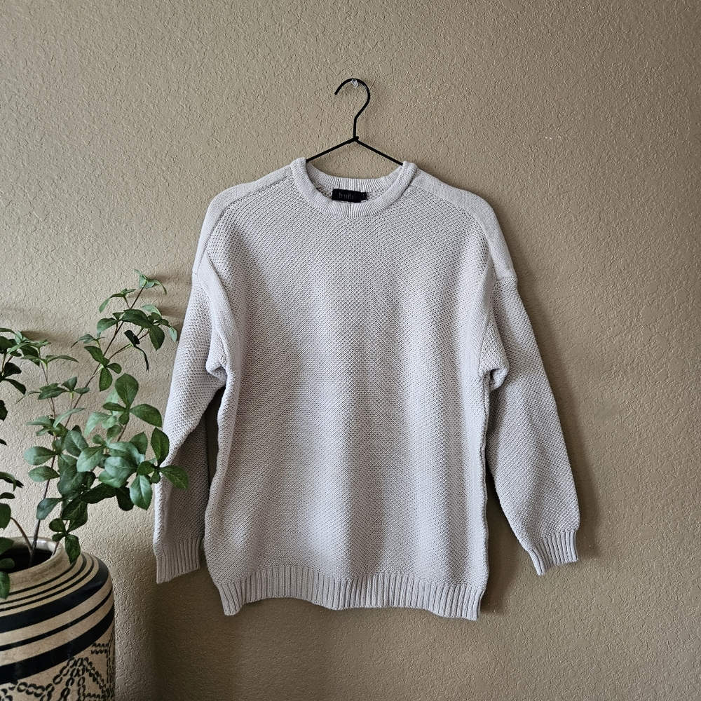 Truth Cotton Sweater, Small | Cream